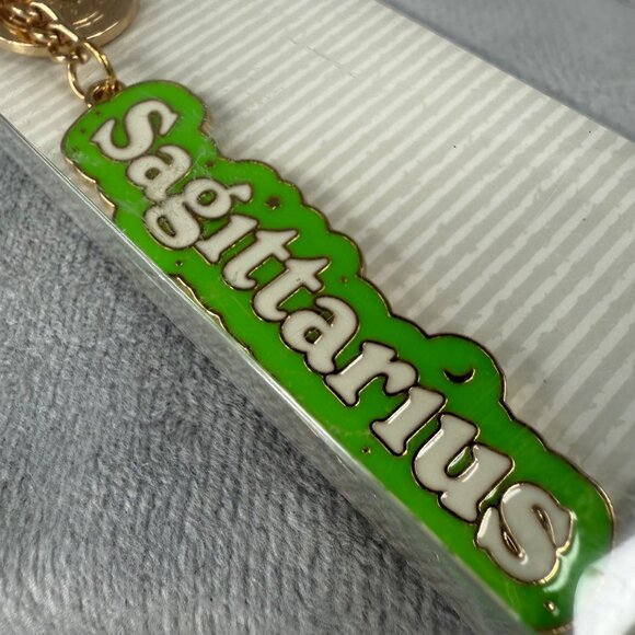 Sagittarius Zodiac Sign Keychain By Modern Expressions Green Gold Colors - Picture 3 of 16